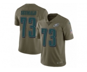Men Nike Philadelphia Eagles #73 Isaac Seumalo Limited Olive 2017 Salute to Service NFL Jersey