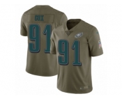 Men Nike Philadelphia Eagles #91 Fletcher Cox Limited Olive 2017 Salute to Service NFL Jersey