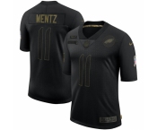 Men Philadelphia Eagles #11 Carson Wentz Nike 2020 Salute To Service Limited Jersey Black