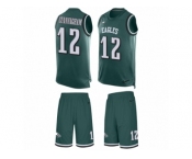 Men's Nike Philadelphia Eagles #12 Randall Cunningham Limited Midnight Green Tank Top Suit NFL Jersey