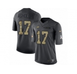 Men's Nike Philadelphia Eagles #17 Nelson Agholor Limited Black 2016 Salute to Service NFL Jersey