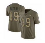 Men's Nike Philadelphia Eagles #19 Golden Tate III Limited Olive Camo 2017 Salute to Service NFL Jersey