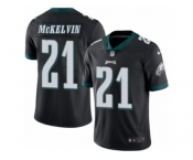 Men's Nike Philadelphia Eagles #21 Leodis McKelvin Limited Black Rush NFL Jersey