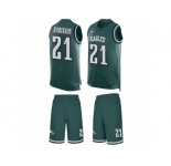 Men's Nike Philadelphia Eagles #21 Patrick Robinson Limited Midnight Green Tank Top Suit NFL Jersey