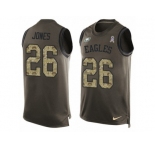 Men's Nike Philadelphia Eagles #26 Sidney Jones Limited Green Salute to Service Tank Top NFL Jersey