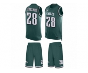Men's Nike Philadelphia Eagles #28 Wendell Smallwood Limited Midnight Green Tank Top Suit NFL Jersey