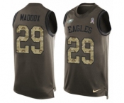 Men's Nike Philadelphia Eagles #29 Avonte Maddox Limited Green Salute to Service Tank Top NFL Jersey
