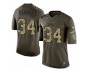 Men's Nike Philadelphia Eagles #34 Kenjon Barner Limited Green Salute to Service NFL Jersey