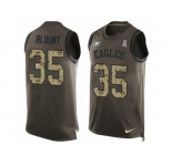 Men's Nike Philadelphia Eagles #35 LeGarrette Blount Limited Green Salute to Service Tank Top NFL Jersey