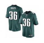 Men's Nike Philadelphia Eagles #36 Dwayne Gratz Limited Midnight Green Team Color NFL Jersey