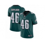 Men's Nike Philadelphia Eagles #46 Herman Edwards Vapor Untouchable Limited Midnight Green Team Color NFL Jersey