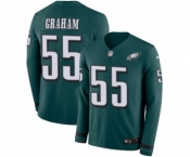 Men's Nike Philadelphia Eagles #55 Brandon Graham Limited Green Therma Long Sleeve NFL Jersey