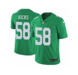 Men's Nike Philadelphia Eagles #58 Jordan Hicks Limited Green Rush NFL Jersey