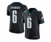 Men's Nike Philadelphia Eagles #6 Caleb Sturgis Limited Black Rush NFL Jersey