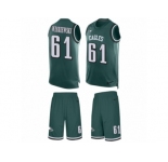 Men's Nike Philadelphia Eagles #61 Stefen Wisniewski Limited Midnight Green Tank Top Suit NFL Jersey