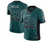 Men's Nike Philadelphia Eagles #62 Jason Kelce Limited Green Rush Drift Fashion NFL Jersey