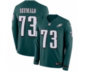 Men's Nike Philadelphia Eagles #73 Isaac Seumalo Limited Green Therma Long Sleeve NFL Jersey