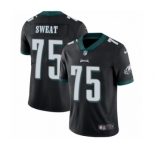 Men's Nike Philadelphia Eagles #75 Josh Sweat Black Alternate Vapor Untouchable Limited Player NFL Jersey