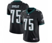 Men's Nike Philadelphia Eagles #75 Josh Sweat Black Alternate Vapor Untouchable Limited Player NFL Jersey