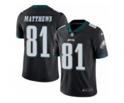 Men's Nike Philadelphia Eagles #81 Jordan Matthews Limited Black Rush NFL Jersey