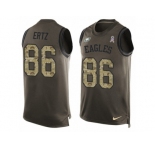 Men's Nike Philadelphia Eagles #86 Zach Ertz Limited Green Salute to Service Tank Top NFL Jersey