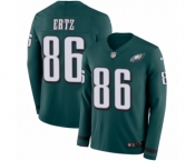 Men's Nike Philadelphia Eagles #86 Zach Ertz Limited Green Therma Long Sleeve NFL Jersey