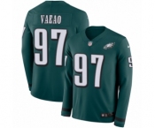 Men's Nike Philadelphia Eagles #97 Destiny Vaeao Limited Green Therma Long Sleeve NFL Jersey