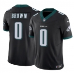 Men's Philadelphia Eagles #0 Hollywood Brown Black 2026 F.U.S.E. Vapor Untouchable Limited Stitched Football Jersey