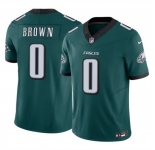 Men's Philadelphia Eagles #0 Hollywood Brown Green 2026 F.U.S.E. Vapor Untouchable Limited Stitched Football Jersey