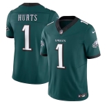 Men's Philadelphia Eagles #1 Jalen Hurts Green 2024 F.U.S.E. Vapor Untouchable Limited Football Stitched Jersey
