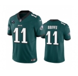 Men's Philadelphia Eagles #11 A. J. Brown Green 2023 F.U.S.E. With 1-Star C Patch Vapor Untouchable Limited Football Stitched Jerseys
