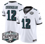 Men's Philadelphia Eagles #12 Randall Cunningham White 2024 NFC East Champions F.U.S.E. Vapor Untouchable Limited Stitched Football Jersey