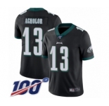 Men's Philadelphia Eagles #13 Nelson Agholor Black Alternate Vapor Untouchable Limited Player 100th Season Football Jersey