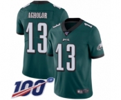 Men's Philadelphia Eagles #13 Nelson Agholor Midnight Green Team Color Vapor Untouchable Limited Player 100th Season Football Jersey