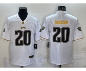 Men's Philadelphia Eagles #20 Brian Dawkins White Gold Limited Stitched Jersey