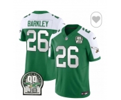 Men's Philadelphia Eagles #26 Saquon Barkley Green White F.U.S.E. Vapor Untouchable Limited 2024 Stitched Football Jersey