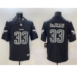 Men's Philadelphia Eagles #33 Cooper DeJean Black Fashion New Vapor Untouchable Limited Stitched Football Jersey