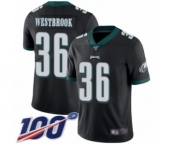 Men's Philadelphia Eagles #36 Brian Westbrook Black Alternate Vapor Untouchable Limited Player 100th Season Football Jersey