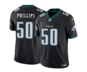 Men's Philadelphia Eagles #50 Jaelan Phillips Black 2025 F.U.S.E. Vapor Untouchable Limited Football Stitched Jersey