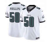 Men's Philadelphia Eagles #50 Jaelan Phillips White 2025 F.U.S.E. Vapor Untouchable Limited Football Stitched Jersey