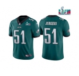 Men's Philadelphia Eagles #51 Cam Jurgens Green Super Bowl LVII Vapor Untouchable Limited Stitched Jersey