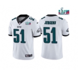 Men's Philadelphia Eagles #51 Cam Jurgens White Super Bowl LVII Vapor Untouchable Limited Stitched Jersey