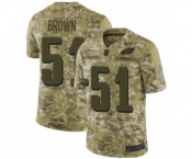 Men's Philadelphia Eagles #51 Zach Brown Limited Camo 2018 Salute to Service Football Jersey