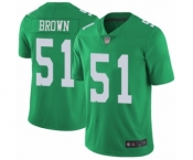 Men's Philadelphia Eagles #51 Zach Brown Limited Green Rush Vapor Untouchable Football Jersey