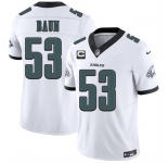 Men's Philadelphia Eagles #53 Zack Baun White 2026 F.U.S.E. 2-Star C Patch Vapor Untouchable Limited Football Stitched Jersey