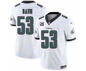 Men's Philadelphia Eagles #53 Zack Baun White 2026 F.U.S.E. 2-Star C Patch Vapor Untouchable Limited Football Stitched Jersey