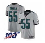 Men's Philadelphia Eagles #55 Brandon Graham Limited Silver Inverted Legend 100th Season Football Jersey