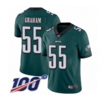 Men's Philadelphia Eagles #55 Brandon Graham Midnight Green Team Color Vapor Untouchable Limited Player 100th Season Football Jersey