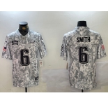 Men's Philadelphia Eagles #6 DeVonta Smith Arctic Camo 2024 FUSE Salute to Service Limited Stitched Jersey