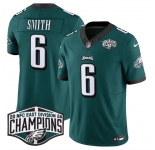 Men's Philadelphia Eagles #6 DeVonta Smith Green 2024 NFC East Champions F.U.S.E. Vapor Untouchable Limited Stitched Football Jersey